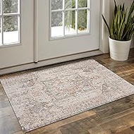 LR Home Faded Turkish Area Rug, 5'-3" X 7'-10", BEIGE/CREAM