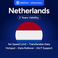 Eskimo Netherlands eSIM 1-10GB | 2 Year Validity | How to Redeem in Description