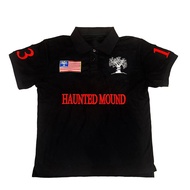 Haunted Mound Y2k Style Polo Shirt For Men Casual Embroidered Cotton Baseball