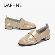 Daphne/達芙妮旗下ONDUL/圓漾系列時尚學院風英倫牛漆皮鞋低跟單鞋 全新清倉 挑戰最低價 任選3件免運費