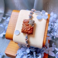 阿拉善九尾狐書四瓣花編繩手鍊