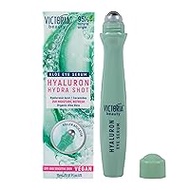 Victoria Beauty Hyaluronic Eye Roll-On Cooling, Eye Serum Against Wrinkles and Dark Circles, Eye Roller with Hyaluronic Acid, Organic Aloe Vera, Ceramide and Niacanimide, Anti-Ageing Eye Reme, 15 ml