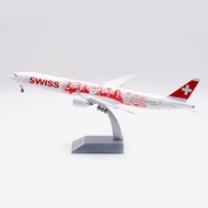 [Ready Stock] B-Models 1: 200 Alloy Airplane Model Swiss Airlines B777-300ER HB-JNA Smile, SF Free S