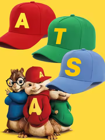 Alvin and The Chipmunks Red Adjustable BaseballCap Print Women Wear HAT Outdoor Travel Sun Shading M