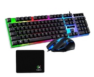 Bàn phím game giả cơ chuột game dành cho game thủ NTC G21B led đa màu tặng bàn di chuột LG