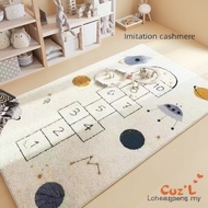 Cartoon Hopscotch Thickened Carpet Hand Cat Feeling Bedroom Bed Blanket Children's Room Non-slip Mat