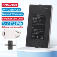 ZNS-36B 7.4V 7750mAh Replacement Battery for Smart Door Lock with Type-C Charging Port  C+C-P-P+
