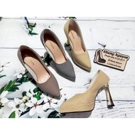 Office heels, 9cm gold heels