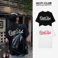 Boxy form T-shirt Local brand OCITI CLUB 3D embossed - 260 gsm Round neck for Men and Women - Unisex