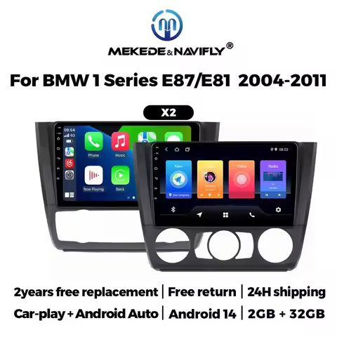 9inch Android 2 Din Car Radio for BMW 1 Series E88 E82 E81 E87 AT 2004 - 2011 Carplay FM Multimedia 