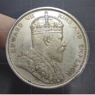 Straits Settlements King Edwards VII 1 Dollar Coin Year 1904 ( Rare Coin Repro)