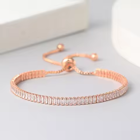 Adjustable Luxury Tennis Bracelet For Women Iced Out Zircon Couple Bracelet On Hand Gift To Friends 