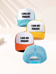 1 หมวกเบสบอล I LOVE HOT Fun Game Day ยูนิเซ็กซ์ ปรับได้ หมวกกันแดดกลางแจ้ง สำหรับฤดูใบไม้ผลิและใบไม้