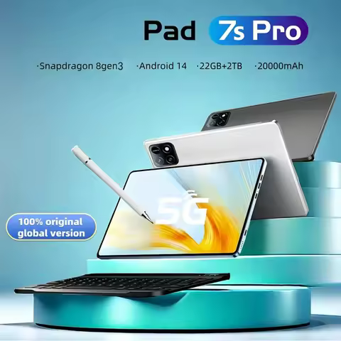 2025 Global Version Original Pad 7s pro 11 Inch Tablets Android 14 Tab 22GB+2TB HD 5G Dual SIM 20000