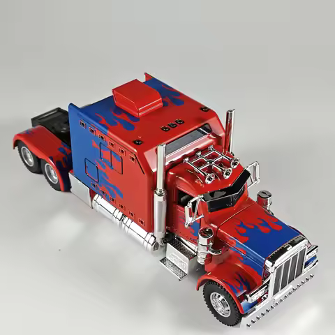 Diecast 1/24 American Trucks Tractor Peterbilt 389 Alloy Metal Model Decorative Trendy Ornament For 