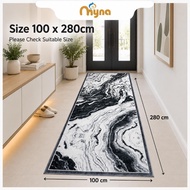 Myna 2026 Faux Cashmere Carpet XL100x280 TPR Anti Slip Rug for Bedroom Kitchen Hallway
