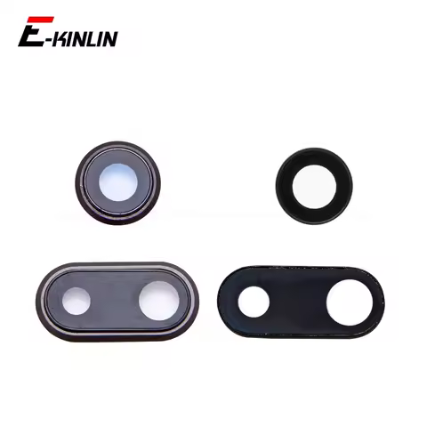 Back Rear Camera Lens Glass Ring Cover With Frame Holder For iPhone X 7 8 Plus Replacement Parts