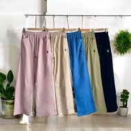 Duckyduck- Hyeri Loose Pants Embroidered Olop Women