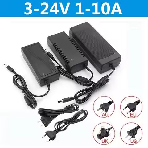 3V 5V 6V 8v 9V 10V 12V 24V Power Supply plug 220V AC DC Adapter Charger 1A 2A 3A 5A 6A 8A Universal 