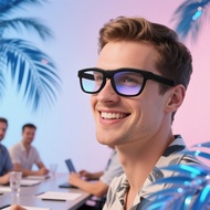 GV90 AI Smart Glasses Wireless Bluetooth  Headset Touch Control Music Dimming Glasses With Mic BUU6