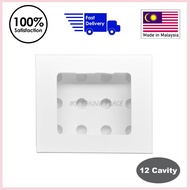 Cupcake Box with Window 12 Cavity White Flexi Hole Cupcake Box