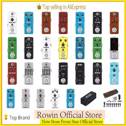 Rowin Guitar Effect Pedals Noise Gate Distortion Overdrive Delay Flanger Phaser Chorus Compressor Bo