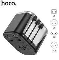 【ต้นฉบับ 100% 】 Hoco AC5 Universal Travel Adapter มัลติฟังก์ชั่นทั้งหมดปลั๊กอะแดปเตอร์ชาร์จ [us.uk.e