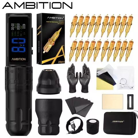 Ambition Soldier270S Tattoo Pen Kit Brushless Wireless Tattoo Machine Set 2400 Large Capacity Batter
