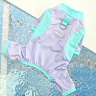 Soft Sport Dog Jumpsuit Mesh Breathable Ice Silk Pajamas Summer Cooling and Sun Protection Clothes f
