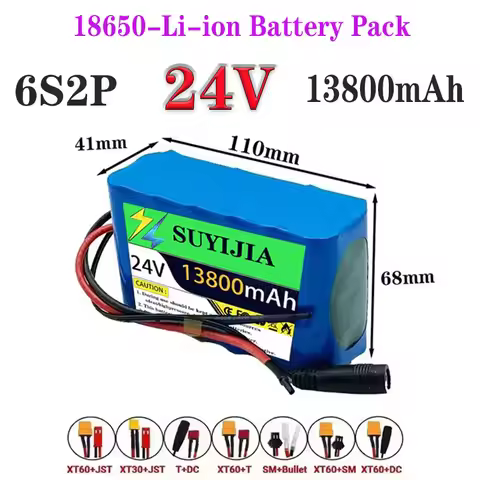 24V 6s2p 13800mAh Lithium Battery NEW-Li Ion Rechargeable with BMS protection board lithium ion batt
