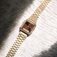 Casio AQ-230GA-5A Vintage Brown Digital Analog Gold Tone Stainless Steel Watch