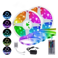 ชุดไฟเส้น LED Strip light ไฟแต่งห้อง ไฟตกแต่งห้อง รุ่น 3528 และ 5050 สลับสีRGB พร้อมรีโมทย์ ยาว5เมตร