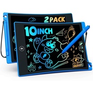 TEKFUN 2 Pack LCD Writing Tablet with Anti-Lost Stylus, 10in Erasable Doodle Board Coloring Drawing 