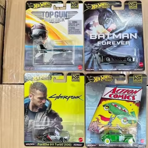 Hot Wheels Premium HXD63 Pop Culture Series Diecast Cars Cyberpunk 2077 Porsche 911 Turbo 930 Batman