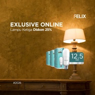 FELIX PREMIUM LED 12.5W White 3Pcs Super Bright 90% Economical Light Bulb Equivalent to 153W 3 Year 
