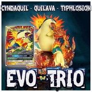 POKEMON TCG HOLOGRAM EVO TRIO CARD - CYNDAQUIL QUILAVA TYPHLOSION