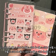 A6 Loose-Leaf Notebook Ruby ins High-Value Detachable Student Handbook Girl Heart Square Sd R C