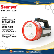 Surya Senter Lampu Darurat SHT L3W + Light SMD 10 LED 2in1 Cahaya Putih 3W Rechargeable - GARANSI RE