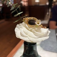 珍飾 - 紫光拉長石金屬繞線牛皮手鐲