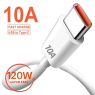 0.25M/1M/1.5M/2M สาย USB ชนิด C 10A สาย USB โทรศัพท์มือถือสายชาร์จเร็วสำหรับ Huawei 30 Xiaomi Redmi Samsung Poco F5 USB สายเคเบิลต่อโทรศัพท์ข้อมูล C