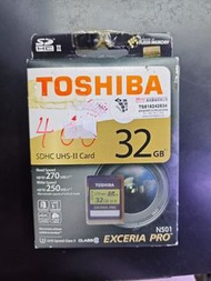 Toshiba 東芝 Exceria Pro N501 UHS-II SDHC 記憶卡 32GB [R:270 W:250]