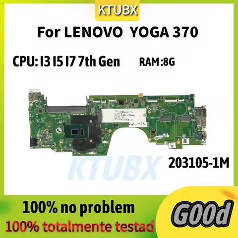 LA-E291P/LA-E292P .For LENOVO Thinkpad YOGA 370 Notebook Mainboard.With I3 I5 I7 7th Gen CPU and 8G 