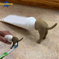 TOPSTORED Toothpaste Squeezer, Bathroom Supplies Pooping Dog Butt Toothpaste Topper, Creative Toothp