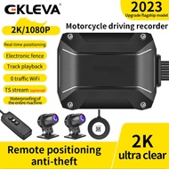 EKLEVA Waterproof Wi-Fi Motorcycle DVR Front/Rear View Dash Cam