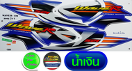 สติ๊กเกอร์ wave 125R ปี 2004 รุ่น7 สติ๊กเกอร์ เวฟ125R ปี 2004 รุ่น7 (สีสวย สีสด สีไม่เพี้ยน)