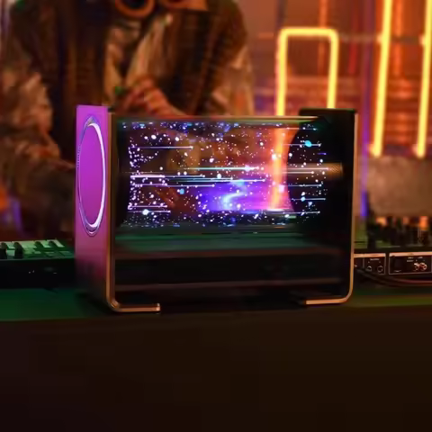 Floating lyric speaker, transparent holographic WIFI, stereo Bluetooth sound system, fidelity sound 