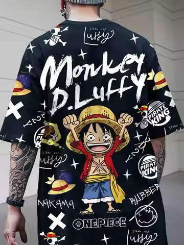 Summer 2026One Piece Munchie D. Luffy "Graffiti Style Buddy"3D Print Breathable Quick Drying T-shirt