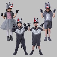 Children Animal Costume Big Gray Wolf Performance Costume Kindergarten Wolf Performance Costume Big 