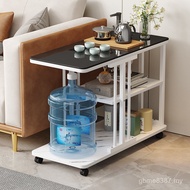 Table Sofa Small Table Tea Water Can Kung Fu Simple Bedside Table Tempered Glass Movable Table Corne