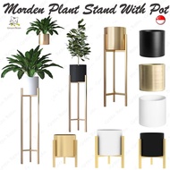 [SG STOCK] Metal Plant Pot Plant stand Plant Full Golden Pot Stand Flower vase Gold Pot Stand for indoor outdoor Rack